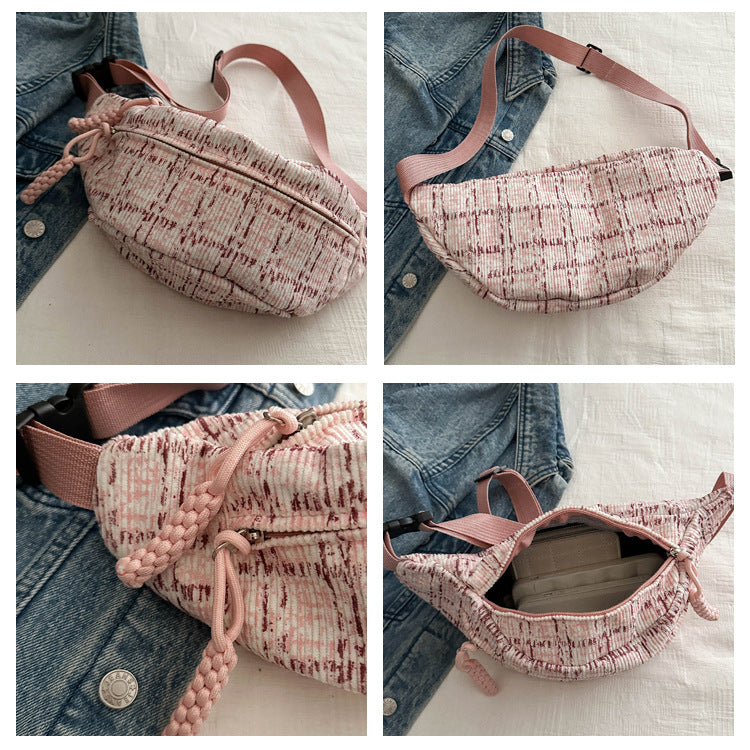 Plaid Contrast Color Women's Waist Bag