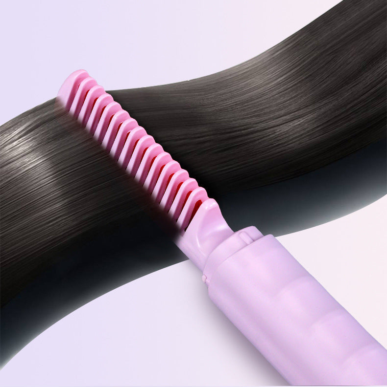 Rechargeable Mini Hair Straightener Brush