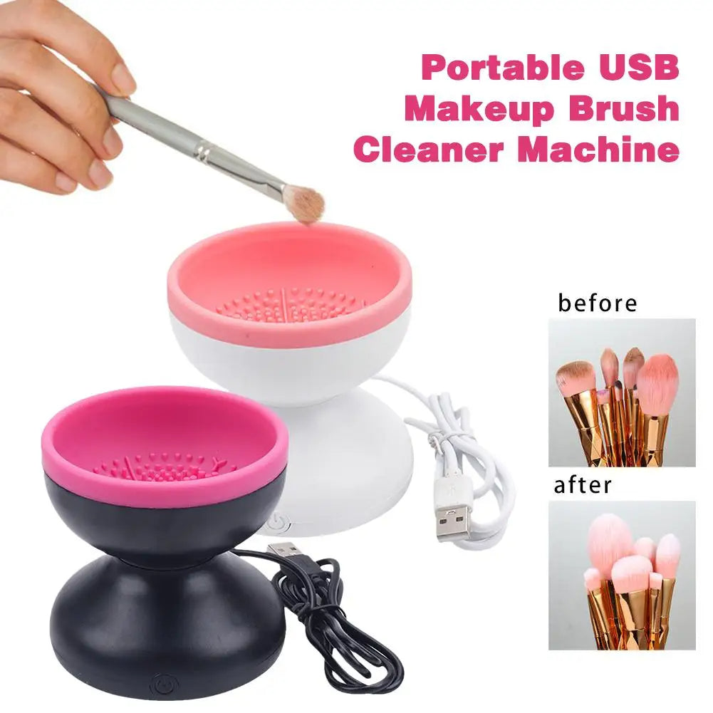 Portable & Automatic Makeup Brush Cleaner