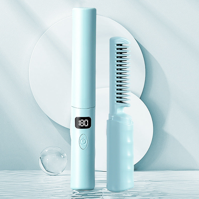 Rechargeable Mini Hair Straightener Brush