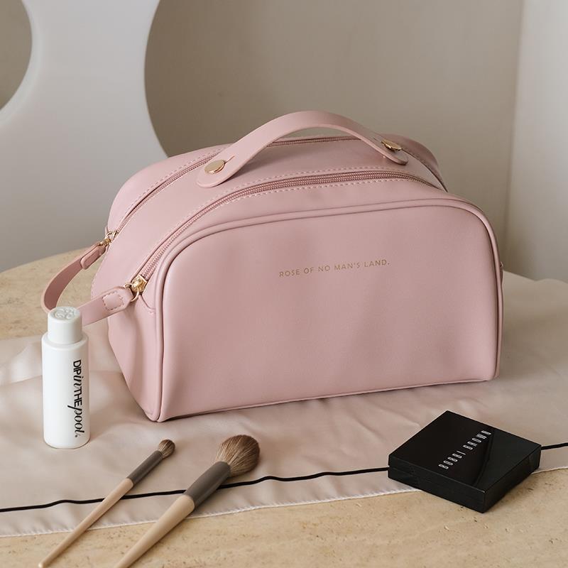 Double Zipper Large Capacity Travel Makeup Bag